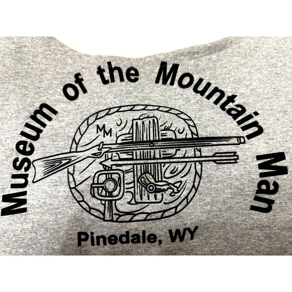 CCC Museum Of The Mountain Man Cozy Gray Sweatshirt Front Hoodie Pockets Sz 3XL - Picture 3 of 3